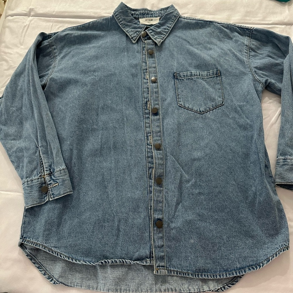 Cotton On Classic Blue Button-Up Shirt